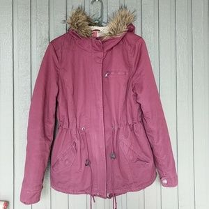 H&M Sherpa Lined Parka with Fur Hood